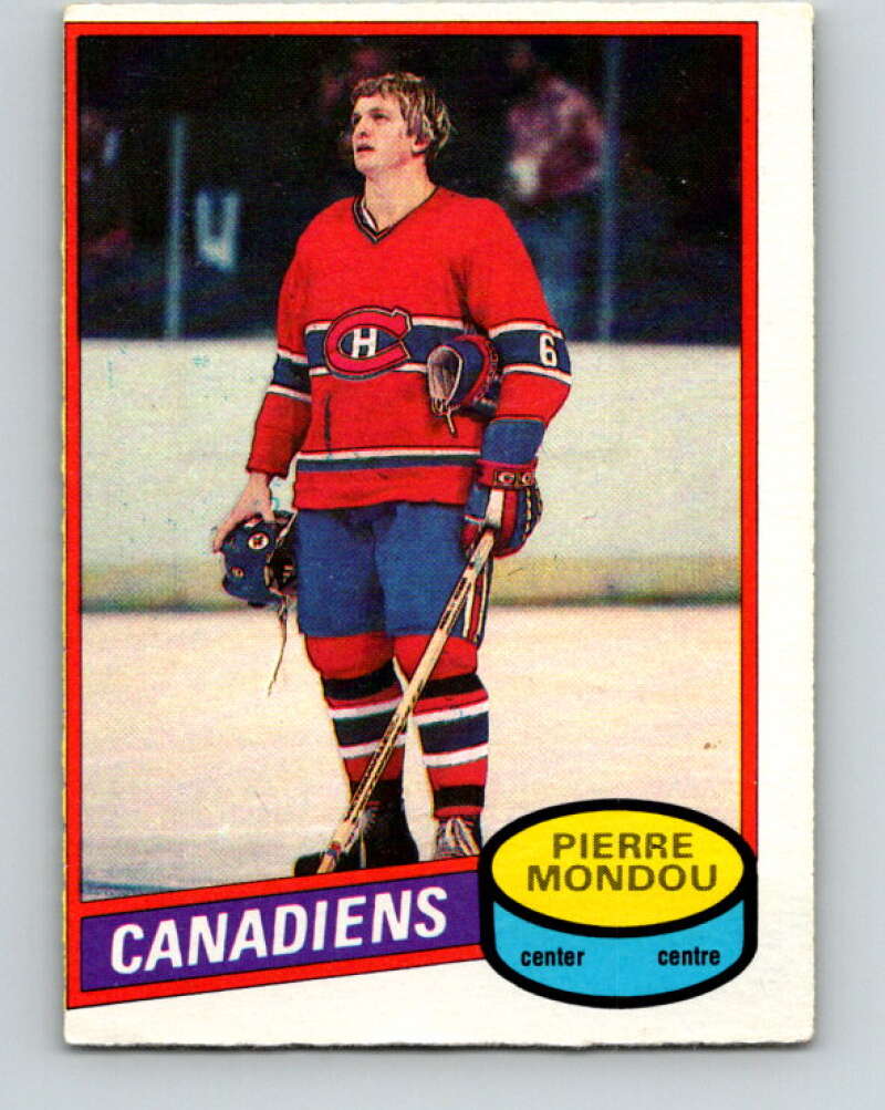 1980-81 O-Pee-Chee #42 Pierre Mondou Montreal Canadiens V37388