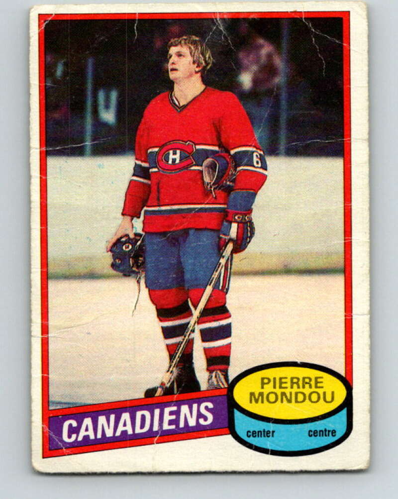 1980-81 O-Pee-Chee #42 Pierre Mondou Montreal Canadiens V37395