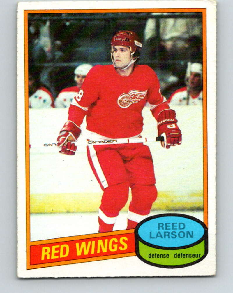 1980-81 O-Pee-Chee #43 Reed Larson Detroit Red Wings V37396
