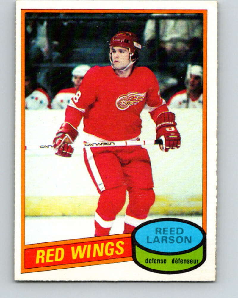 1980-81 O-Pee-Chee #43 Reed Larson Detroit Red Wings V37397