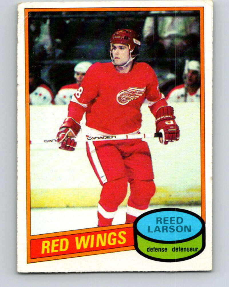 1980-81 O-Pee-Chee #43 Reed Larson Detroit Red Wings V37398