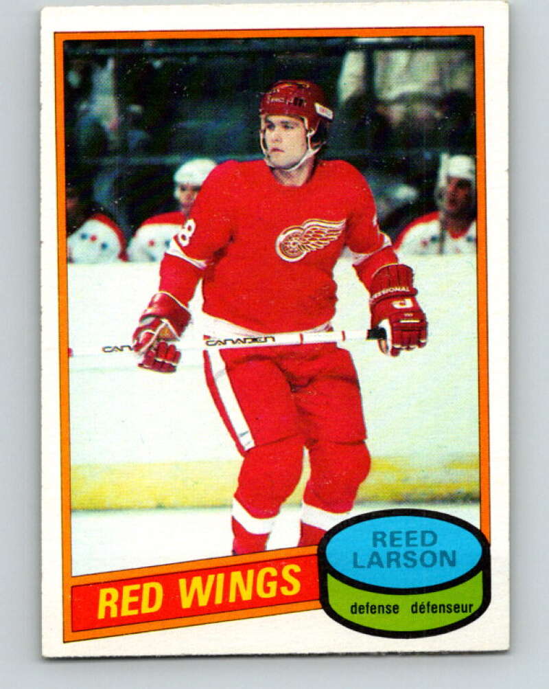 1980-81 O-Pee-Chee #43 Reed Larson Detroit Red Wings V37399
