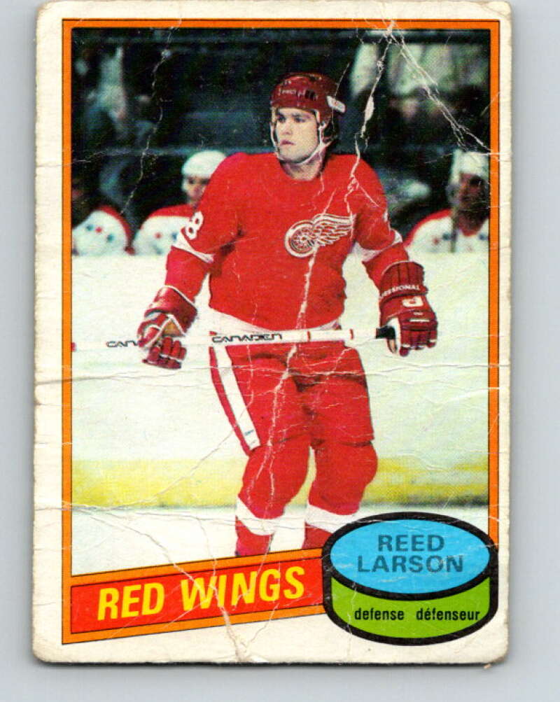 1980-81 O-Pee-Chee #43 Reed Larson Detroit Red Wings V37402