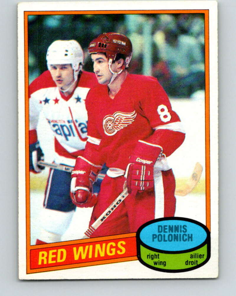 1980-81 O-Pee-Chee #54 Dennis Polonich Detroit Red Wings V37527