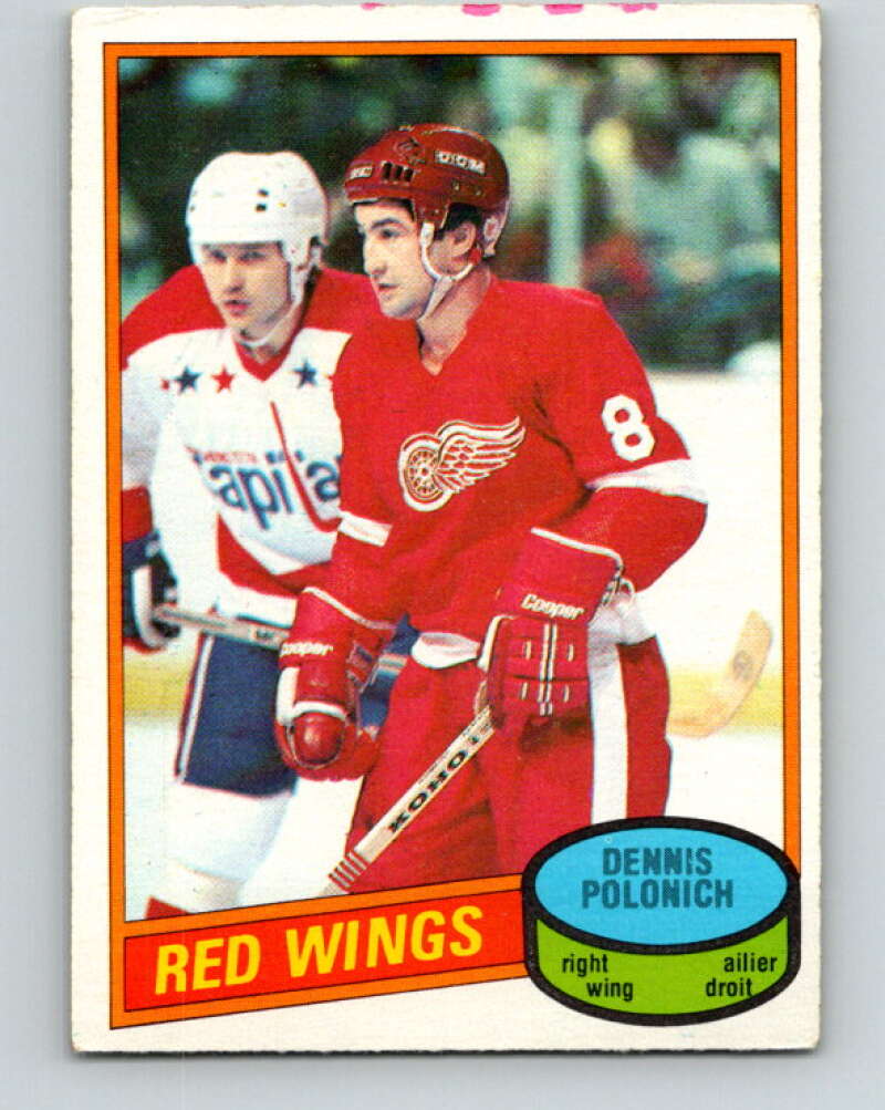 1980-81 O-Pee-Chee #54 Dennis Polonich Detroit Red Wings V37529