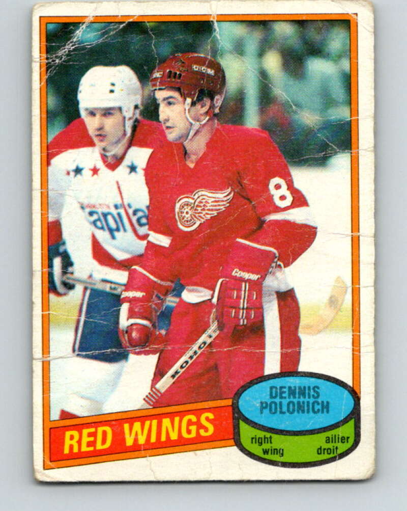 1980-81 O-Pee-Chee #54 Dennis Polonich Detroit Red Wings V37537