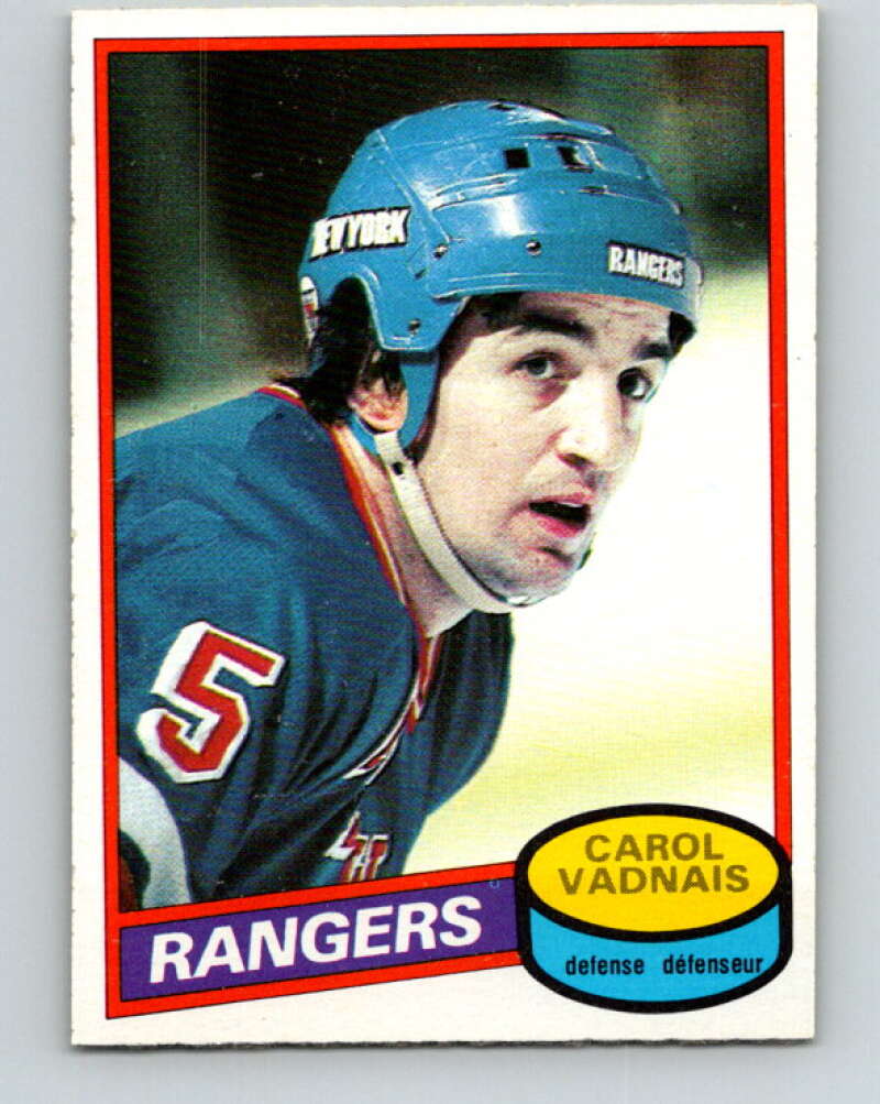1980-81 O-Pee-Chee #57 Carol Vadnais New York Rangers V37566