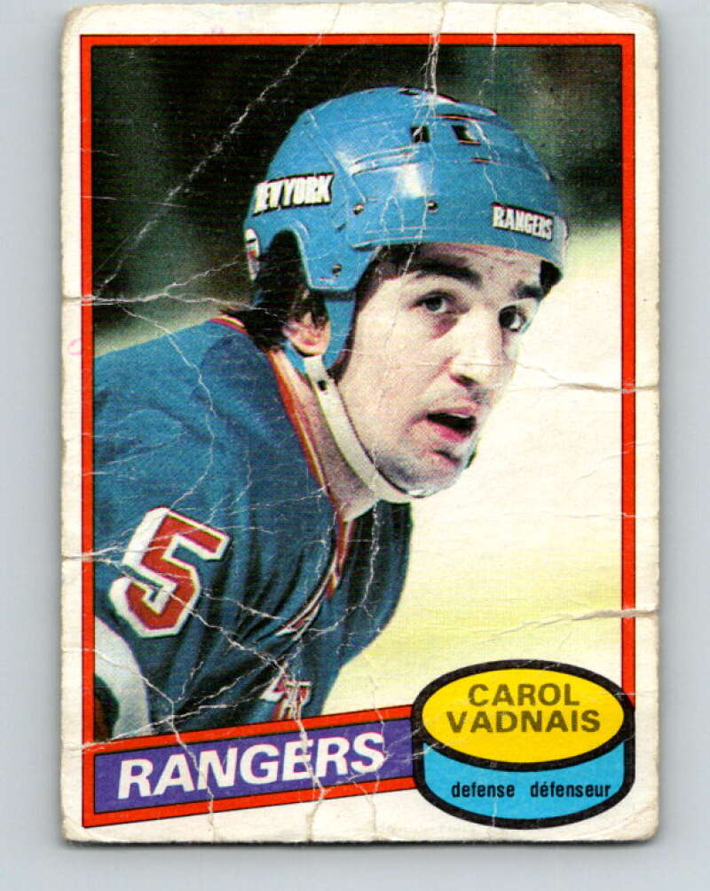 1980-81 O-Pee-Chee #57 Carol Vadnais New York Rangers V37570