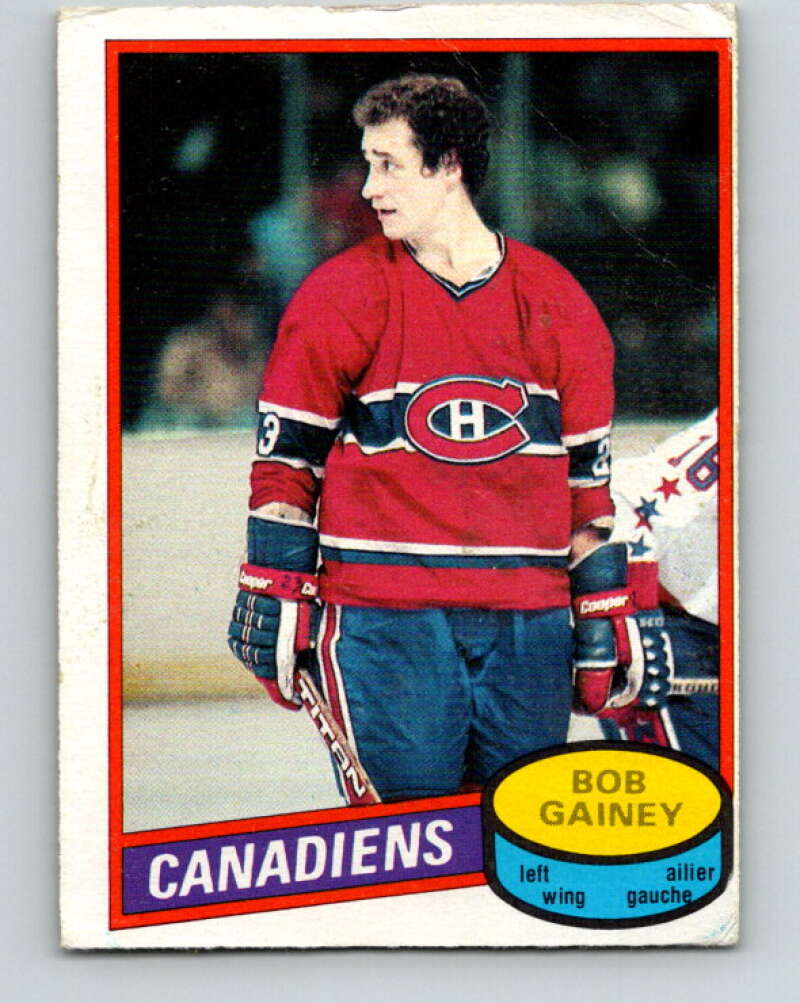 1980-81 O-Pee-Chee #58 Bob Gainey Montreal Canadiens V37574