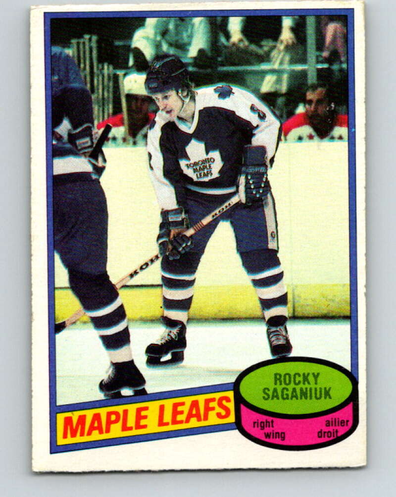 1980-81 O-Pee-Chee #64 Rocky Saganiuk RC Rookie Toronto Maple Leafs V37632
