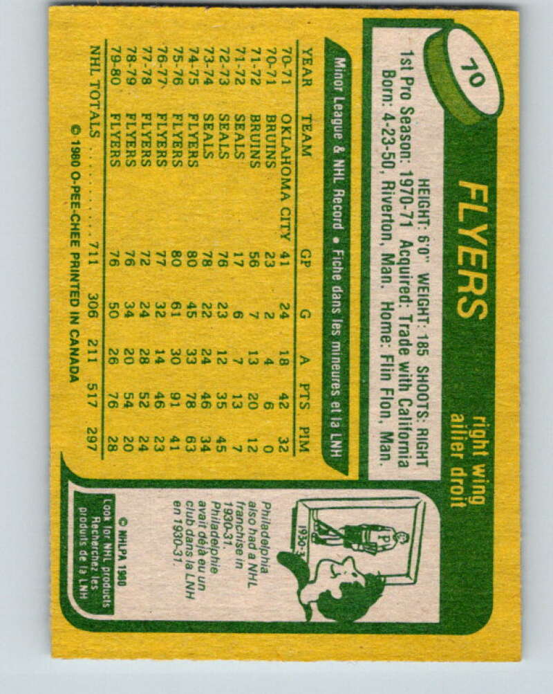 1980-81 O-Pee-Chee #70 Reggie Leach Philadelphia Flyers V37672