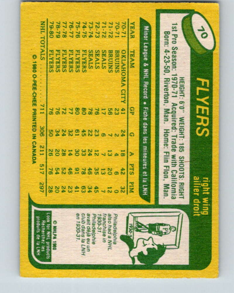 1980-81 O-Pee-Chee #70 Reggie Leach Philadelphia Flyers V37674