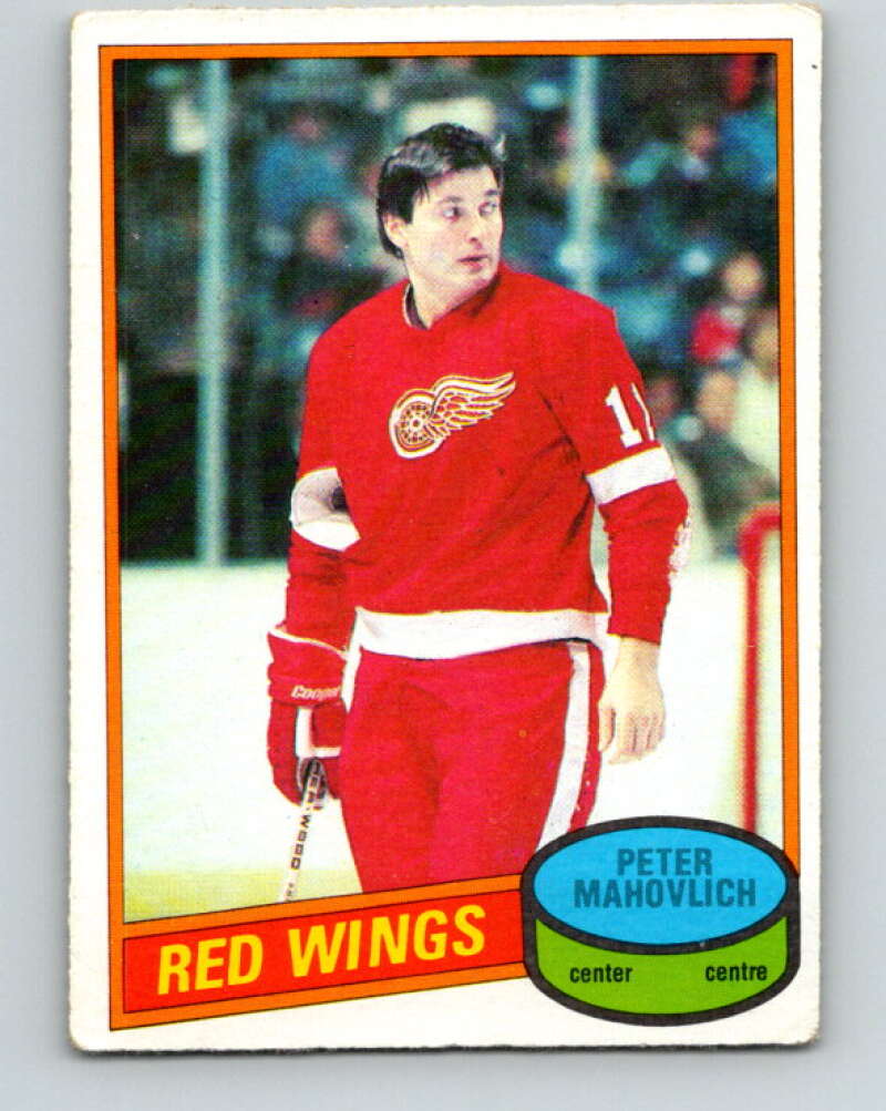 1980-81 O-Pee-Chee #72 Pete Mahovlich Detroit Red Wings V37691