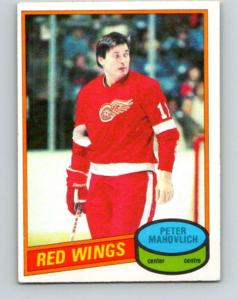 1980-81 O-Pee-Chee #72 Pete Mahovlich Detroit Red Wings V37692