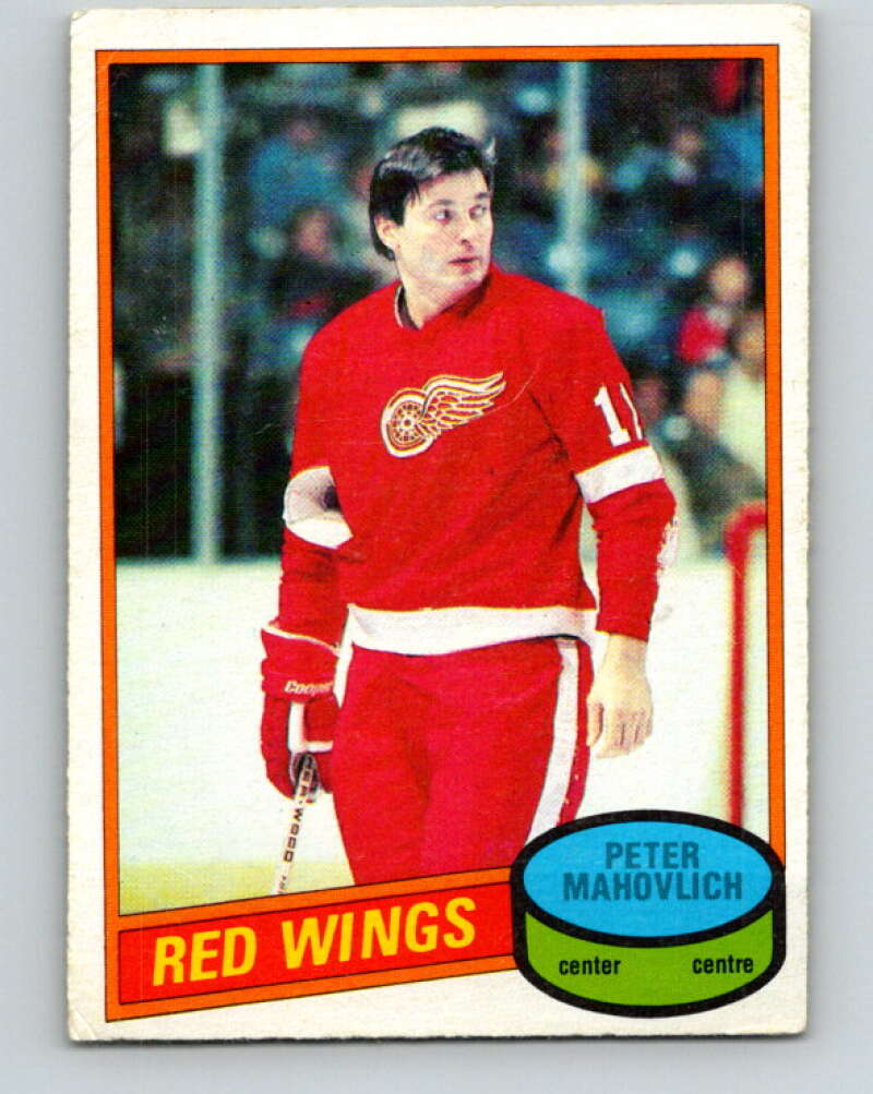 1980-81 O-Pee-Chee #72 Pete Mahovlich Detroit Red Wings V37697