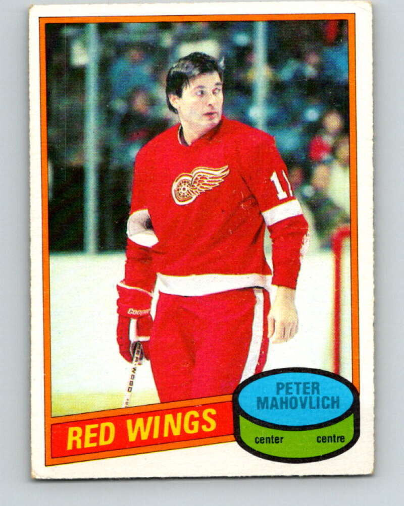 1980-81 O-Pee-Chee #72 Pete Mahovlich Detroit Red Wings V37699