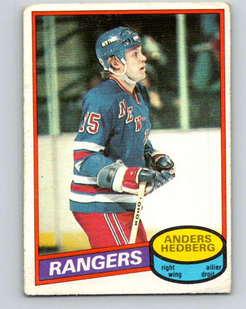 1980-81 O-Pee-Chee #73 Anders Hedberg New York Rangers V37712