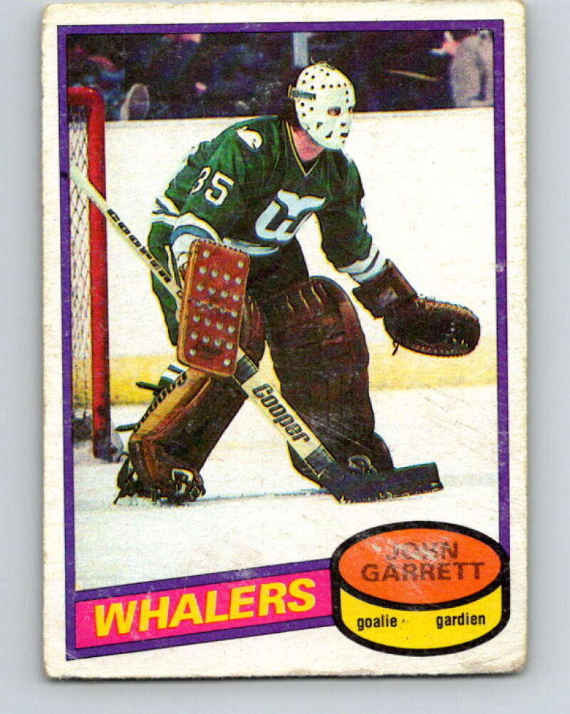 1980-81 O-Pee-Chee #77 John Garrett Hartford Whalers V37757