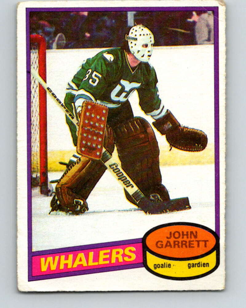 1980-81 O-Pee-Chee #77 John Garrett Hartford Whalers V37759