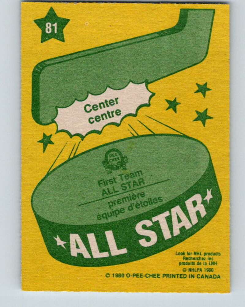 1980-81 O-Pee-Chee #81 Marcel Dionne AS Los Angeles Kings V37797