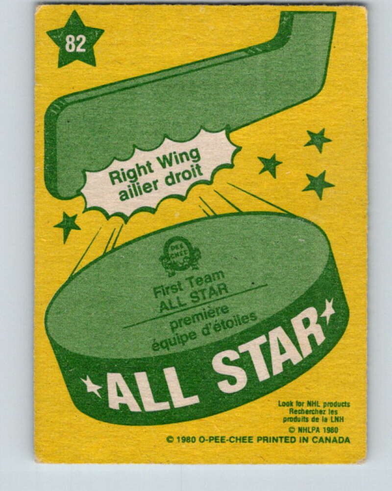 1980-81 O-Pee-Chee #82 Guy Lafleur AS Montreal Canadiens V37806