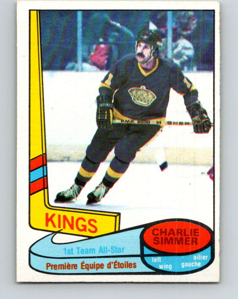 1980-81 O-Pee-Chee #83 Charlie Simmer AS Los Angeles Kings V37820