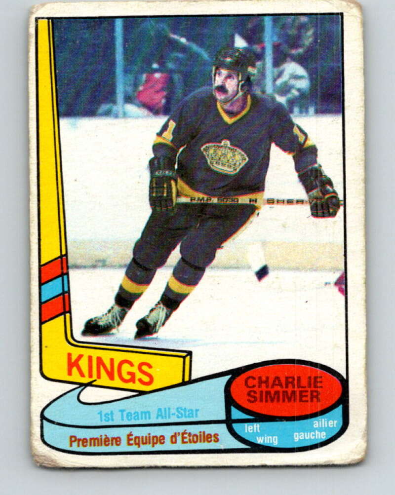 1980-81 O-Pee-Chee #83 Charlie Simmer AS Los Angeles Kings V37823