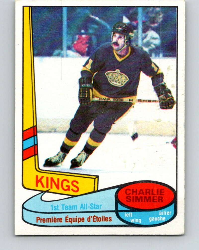 1980-81 O-Pee-Chee #83 Charlie Simmer AS Los Angeles Kings V37825