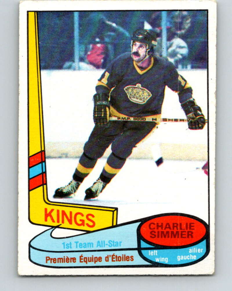 1980-81 O-Pee-Chee #83 Charlie Simmer AS Los Angeles Kings V37829
