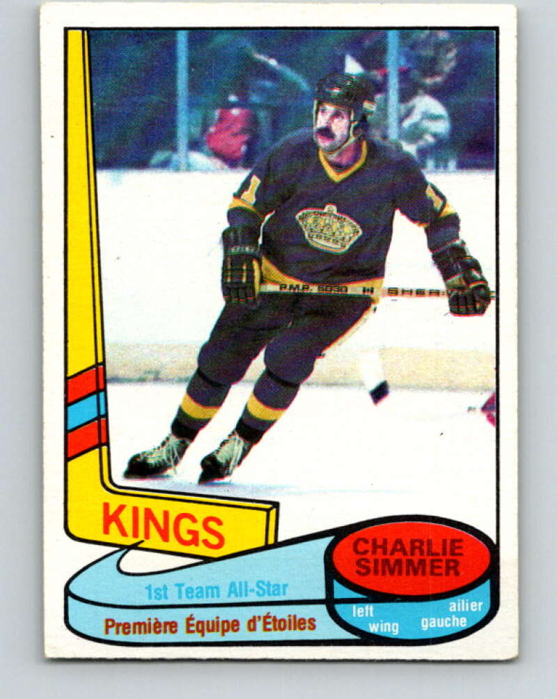 1980-81 O-Pee-Chee #83 Charlie Simmer AS Los Angeles Kings V37830