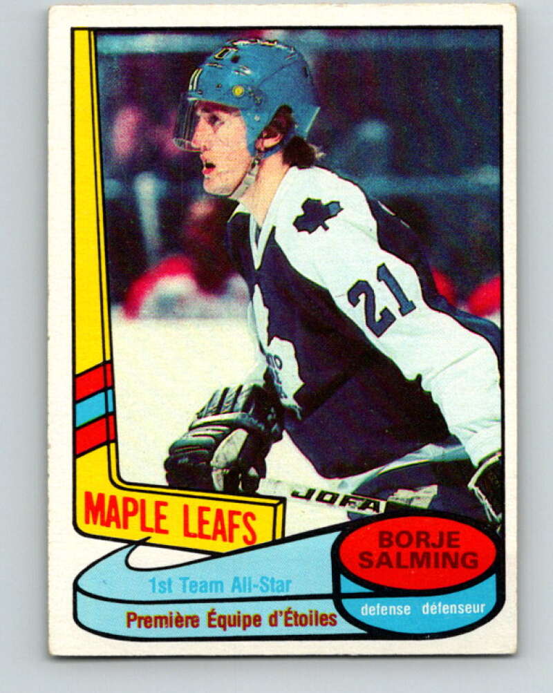 1980-81 O-Pee-Chee #85 Borje Salming AS Toronto Maple Leafs V37849
