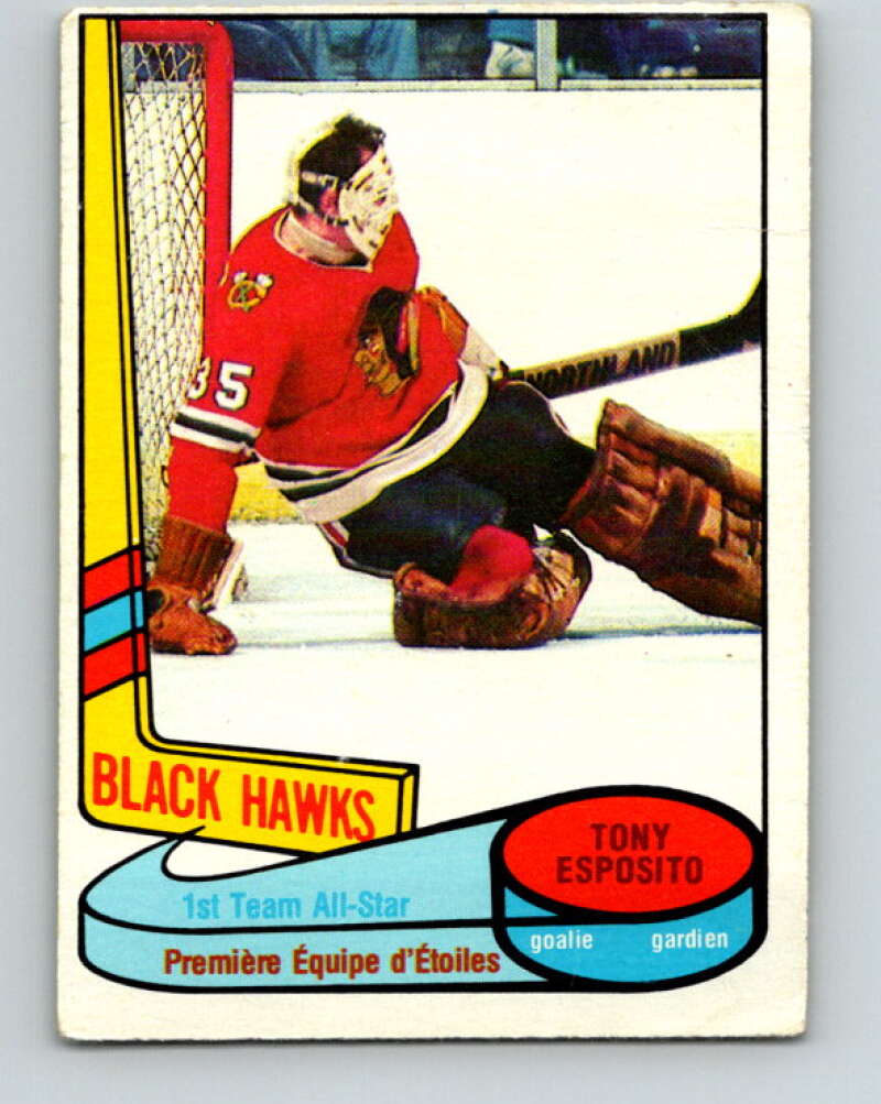1980-81 O-Pee-Chee #86 Tony Esposito AS Chicago Blackhawks V37863