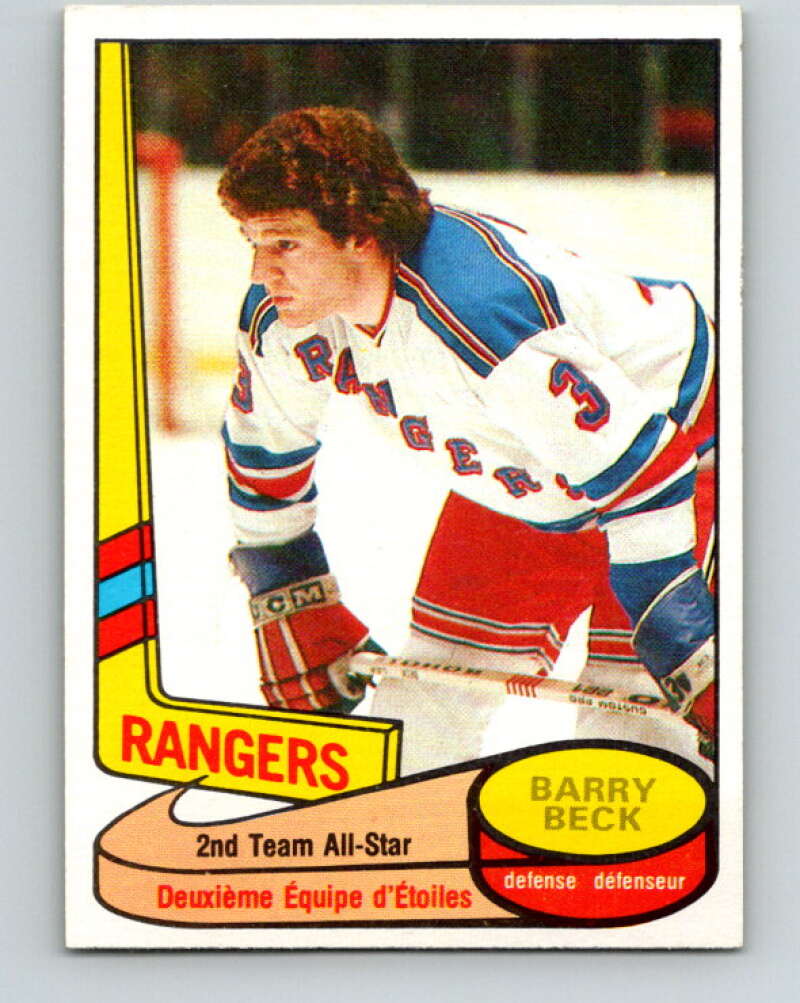1980-81 O-Pee-Chee #90 Barry Beck AS New York Rangers V37903