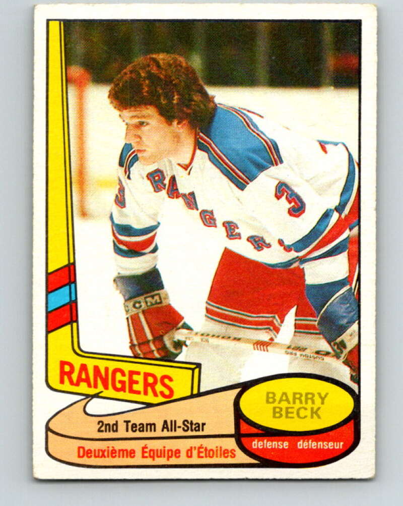 1980-81 O-Pee-Chee #90 Barry Beck AS New York Rangers V37907