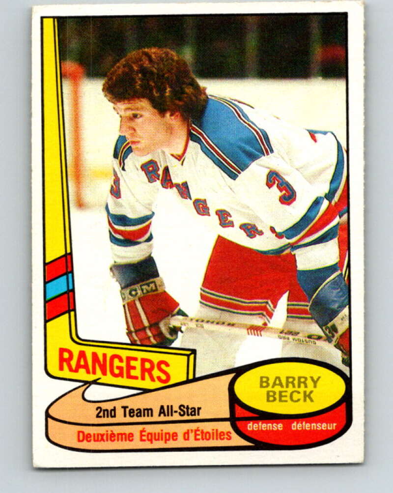 1980-81 O-Pee-Chee #90 Barry Beck AS New York Rangers V37911
