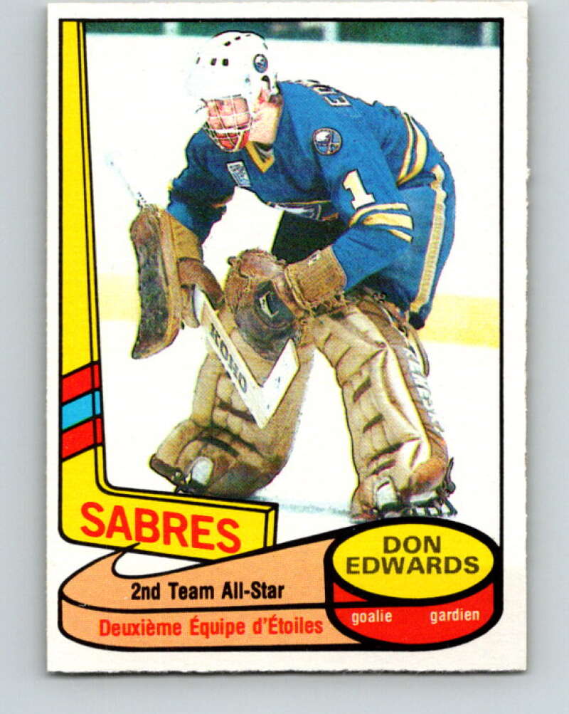 1980-81 O-Pee-Chee #92 Don Edwards AS Buffalo Sabres V37931