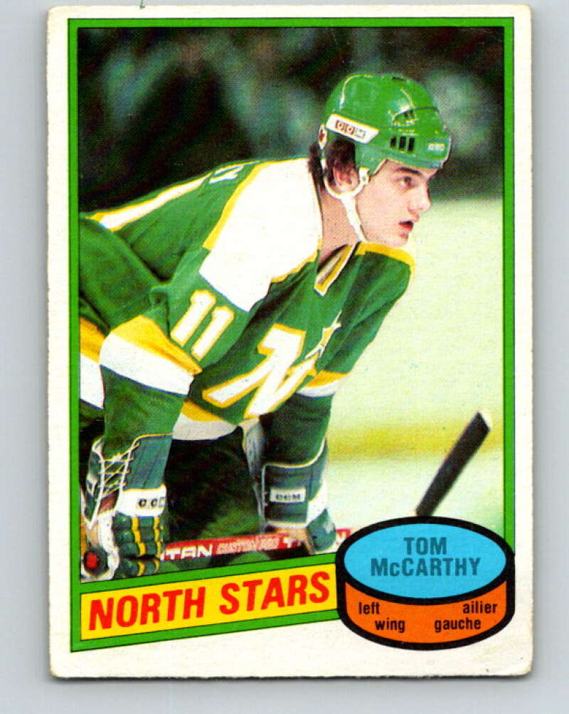 1980-81 O-Pee-Chee #93 Tom McCarthy RC Rookie Minnesota North Stars V37940