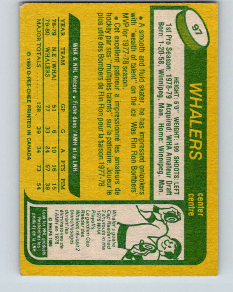 1980-81 O-Pee-Chee #97 Jordy Douglas Hartford Whalers V37980
