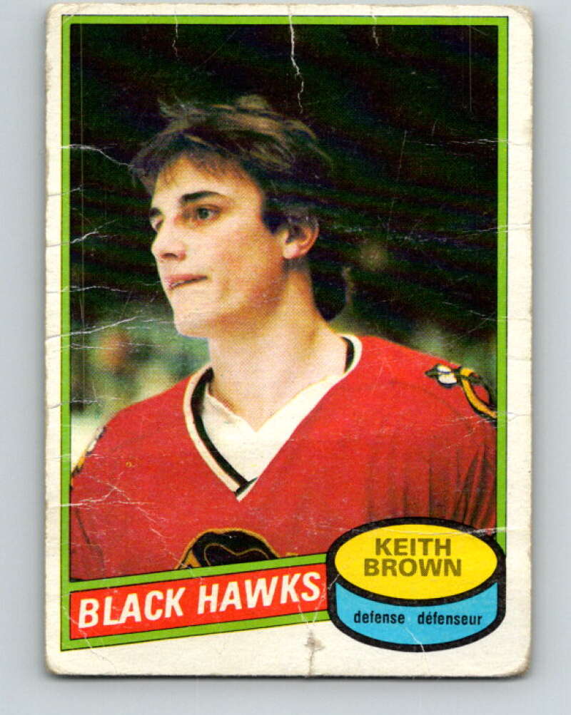 1980-81 O-Pee-Chee #98 Keith Brown RC Rookie Chicago Blackhawks V38002