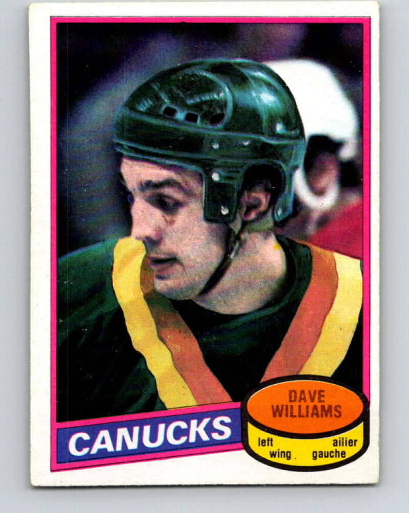 1980-81 O-Pee-Chee #105 Tiger Williams Vancouver Canucks V38075