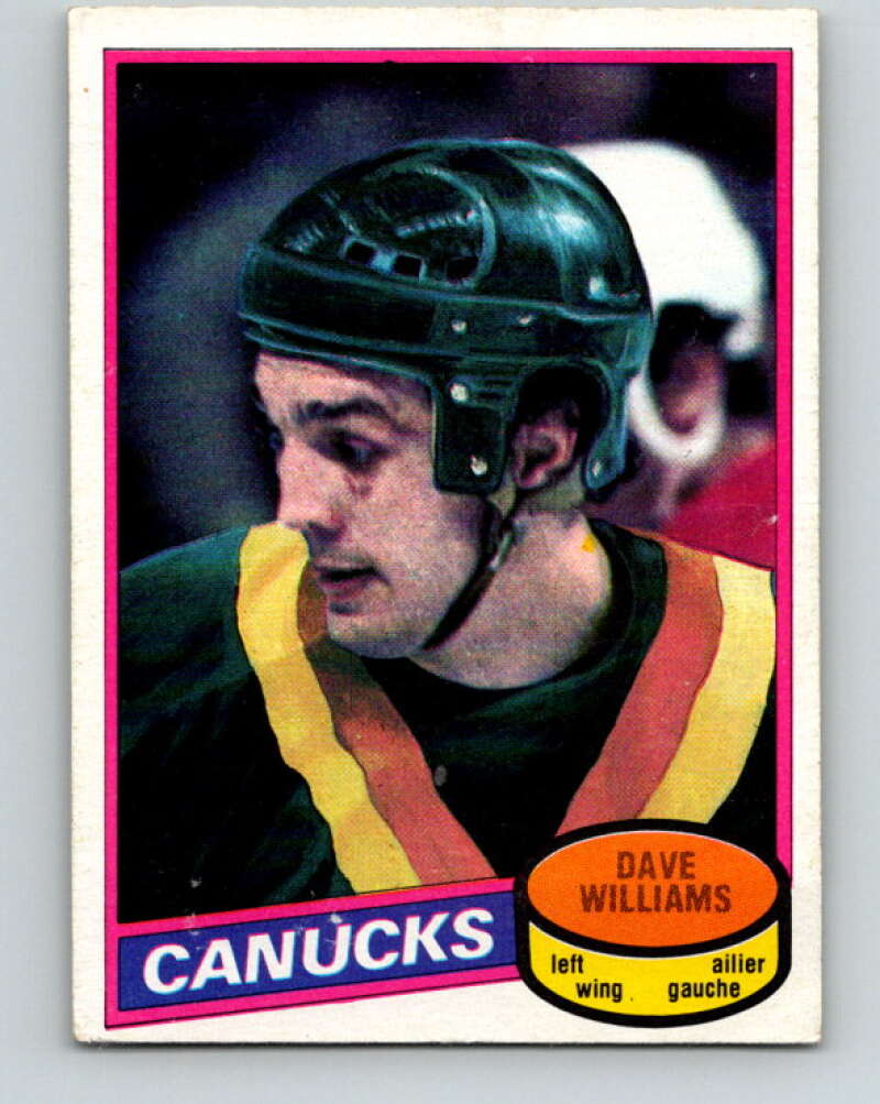 1980-81 O-Pee-Chee #105 Tiger Williams Vancouver Canucks V38077