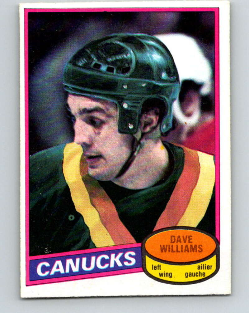 1980-81 O-Pee-Chee #105 Tiger Williams Vancouver Canucks V38079