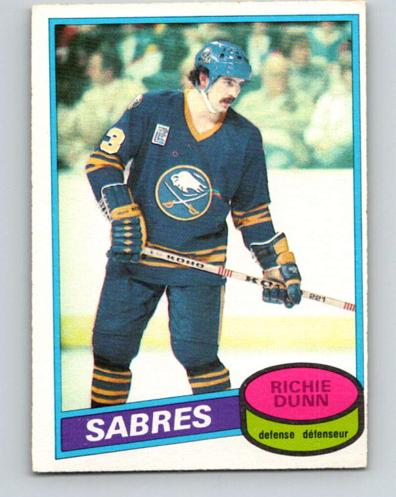 1980-81 O-Pee-Chee #109 Richie Dunn RC Rookie Buffalo Sabres V38111
