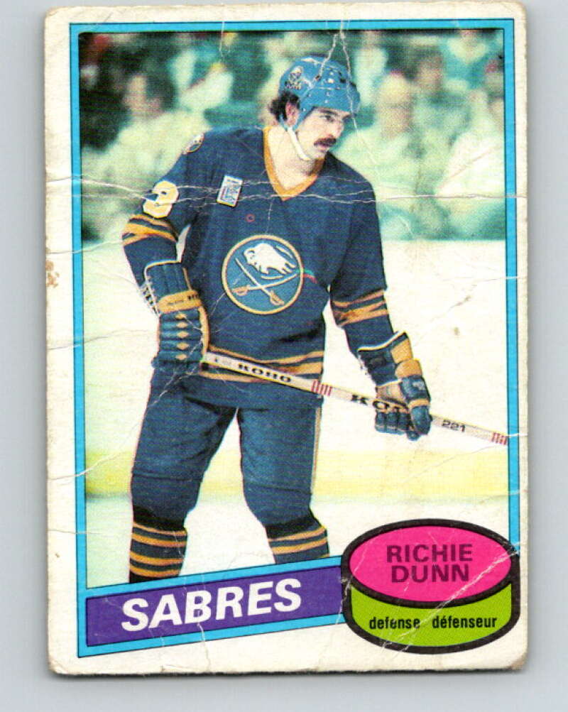 1980-81 O-Pee-Chee #109 Richie Dunn RC Rookie Buffalo Sabres V38113