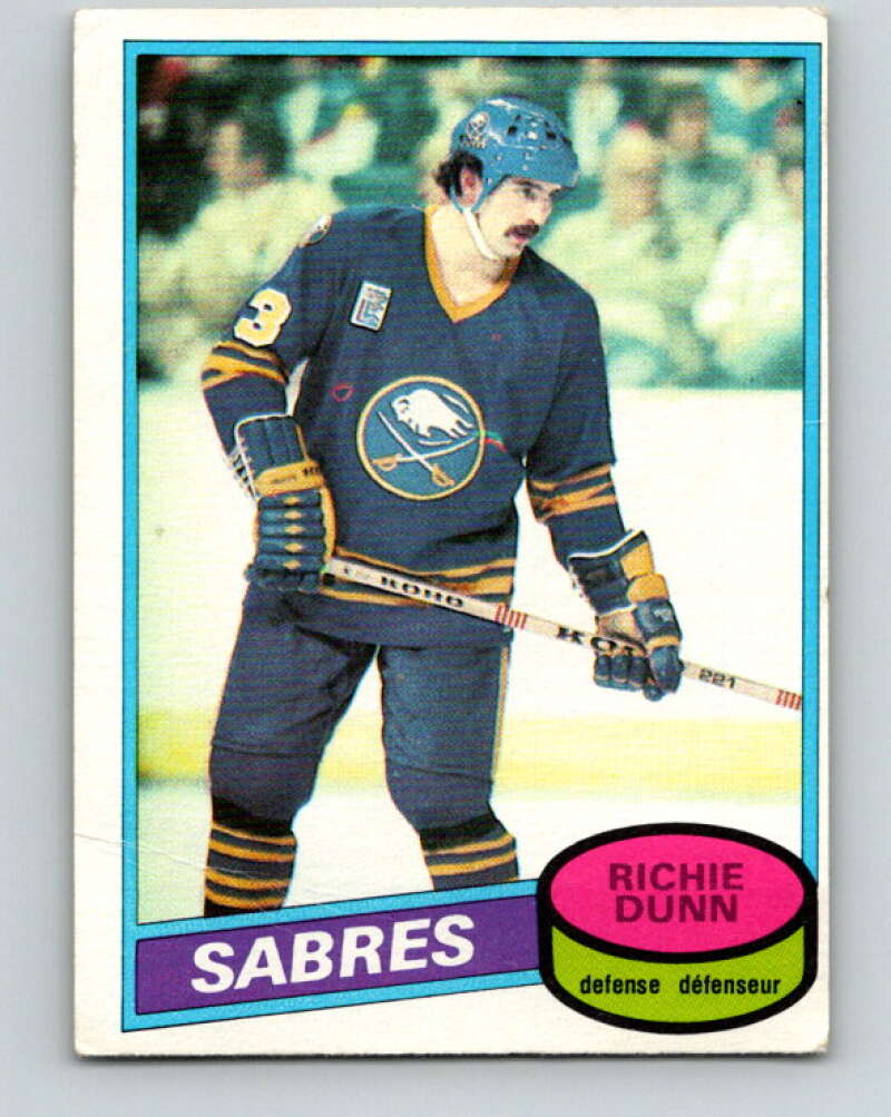 1980-81 O-Pee-Chee #109 Richie Dunn RC Rookie Buffalo Sabres V38114