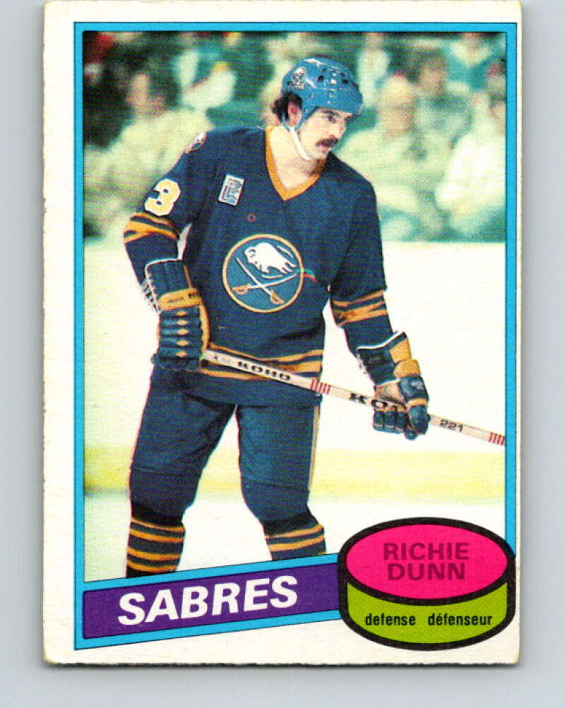 1980-81 O-Pee-Chee #109 Richie Dunn RC Rookie Buffalo Sabres V38118