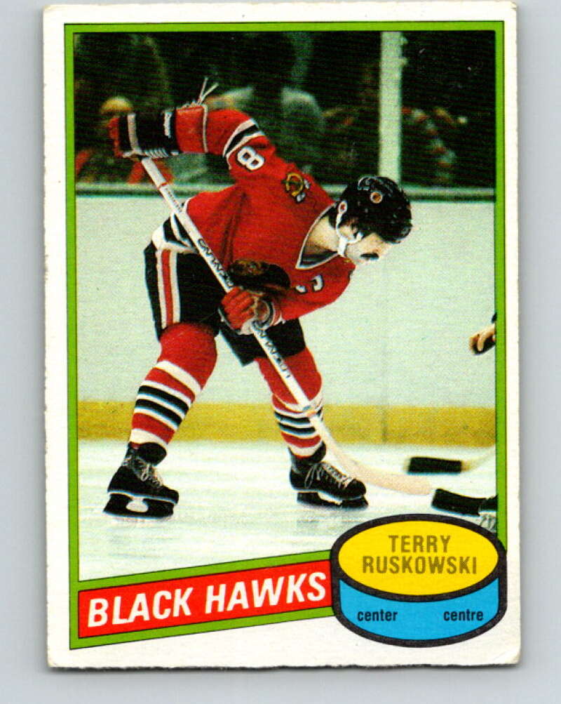 1980-81 O-Pee-Chee #119 Terry Ruskowski Chicago Blackhawks V38215