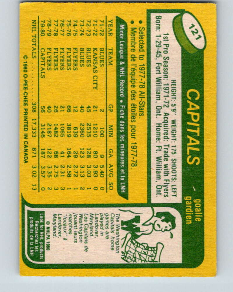 1980-81 O-Pee-Chee #121 Wayne Stephenson Washington Capitals V38232
