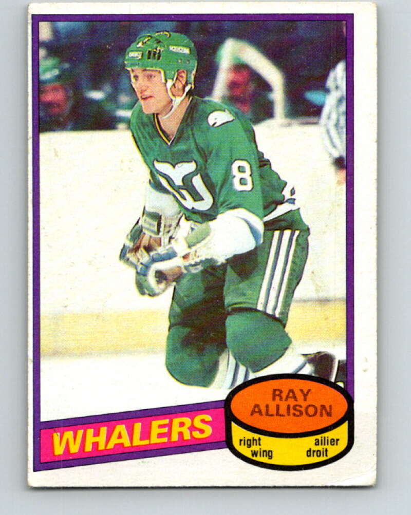 1980-81 O-Pee-Chee #126 Ray Allison RC Rookie Hartford Whalers V38281