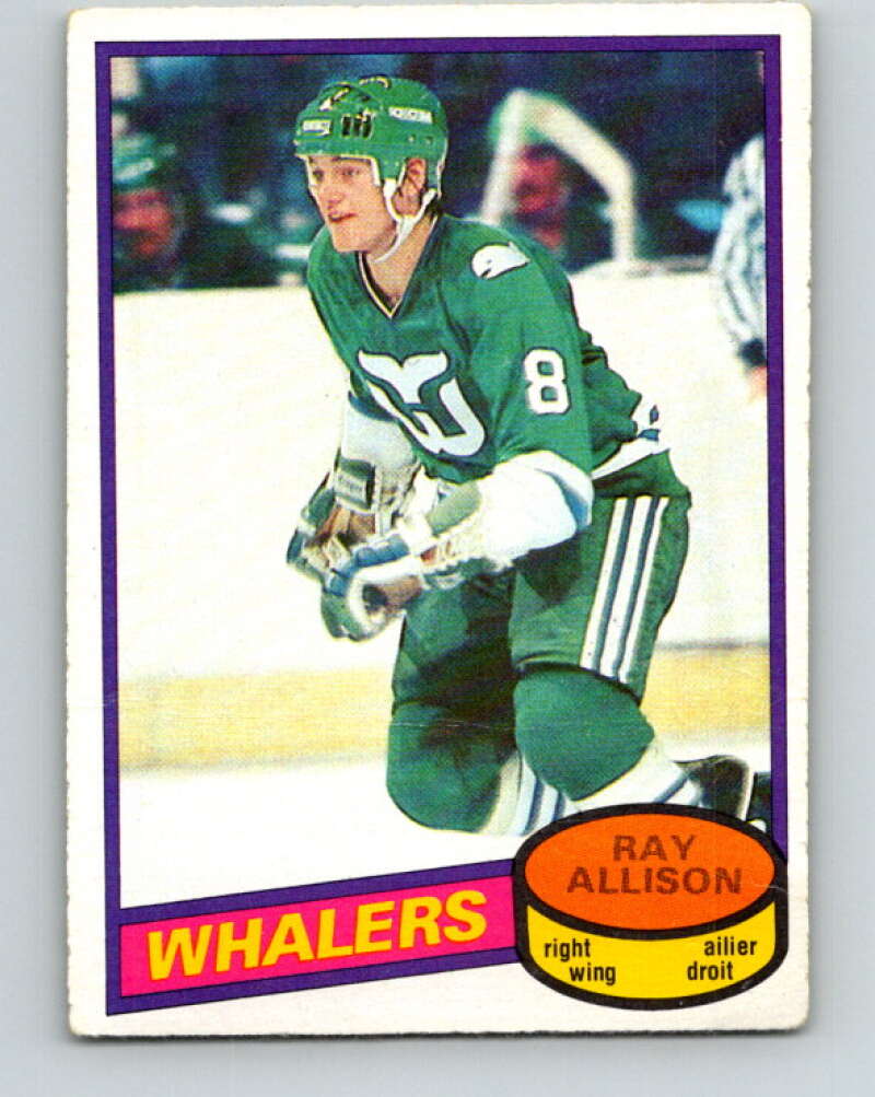 1980-81 O-Pee-Chee #126 Ray Allison RC Rookie Hartford Whalers V38284